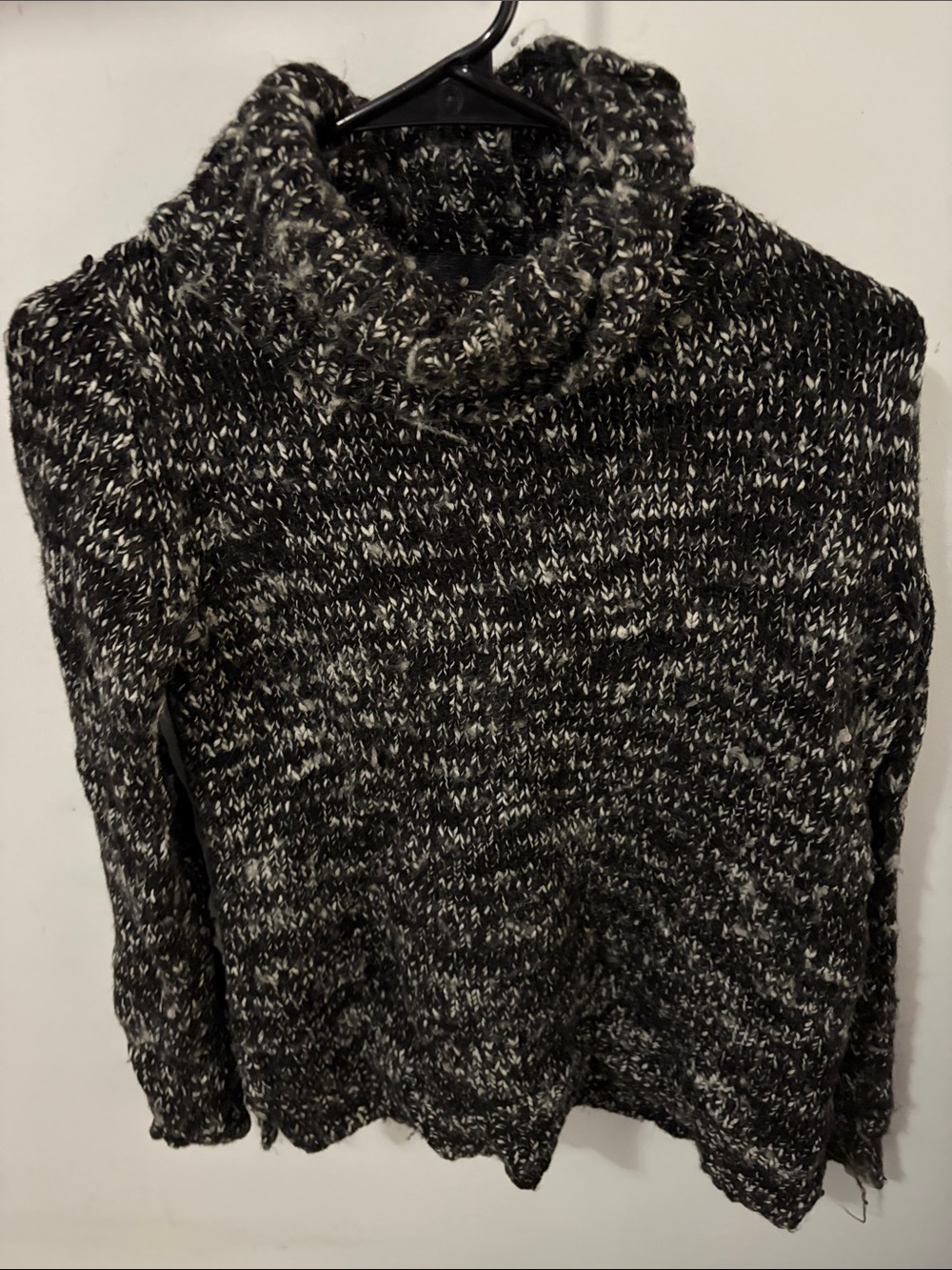 twik Black & White Marled Turtleneck Sweater